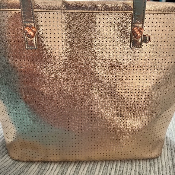 Disney Parks Mickey Mouse Icon Tote Bag Rose Gold - Picture 13 of 13